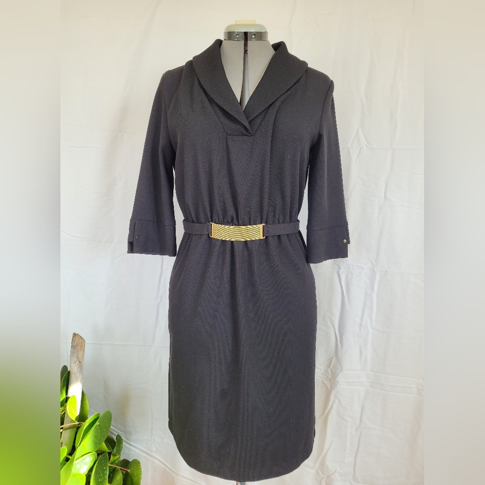 Zara Basic black knit dress size M